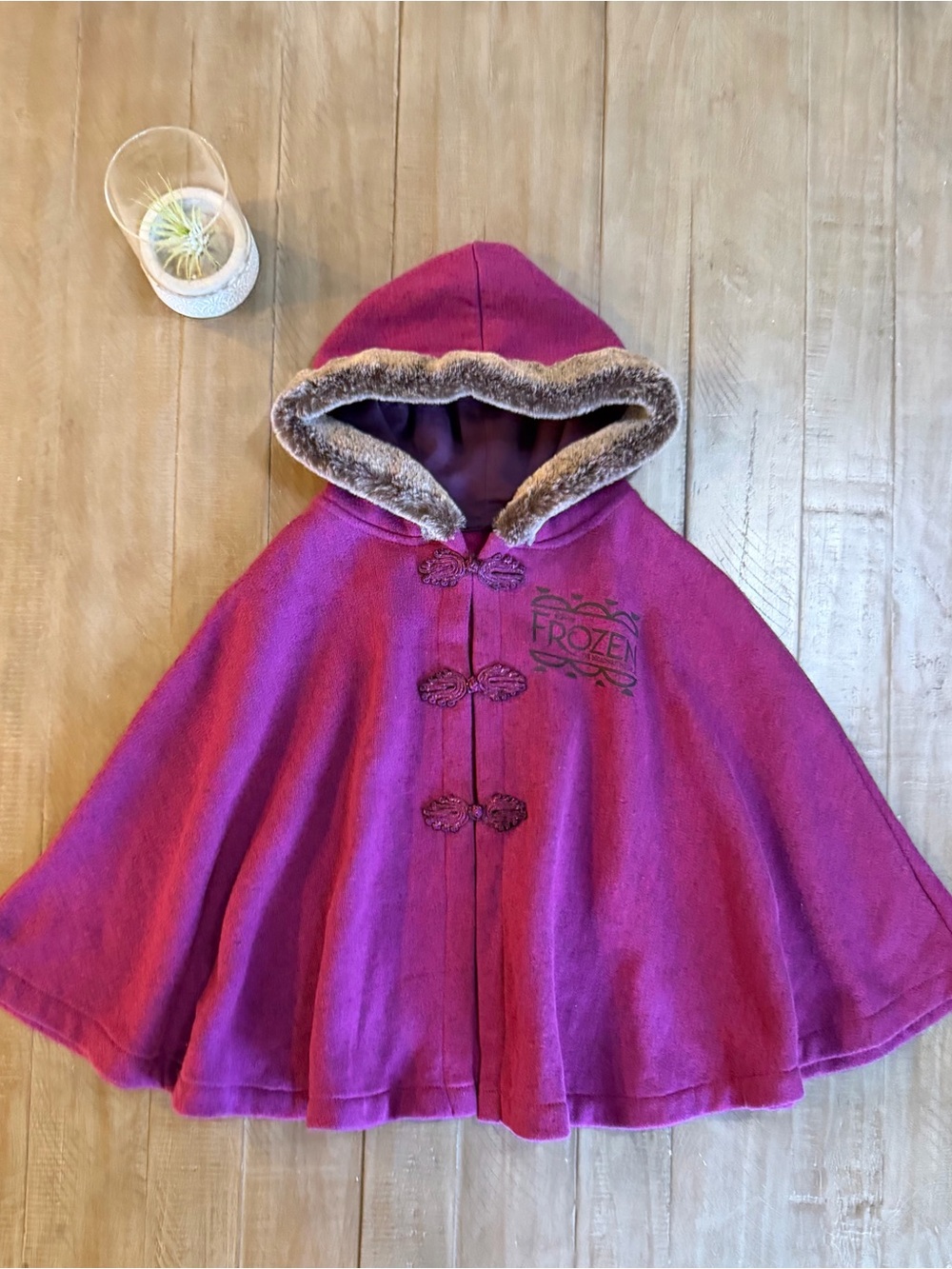 Disney The Broadway Musical Purple Hooded Cape with Faux Fur Trim - Frozen